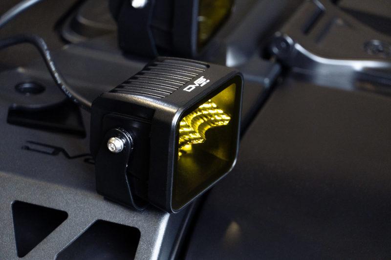 DV8 Offroad 3in Elite Series LED Amber Pod Light - Corvette Realm