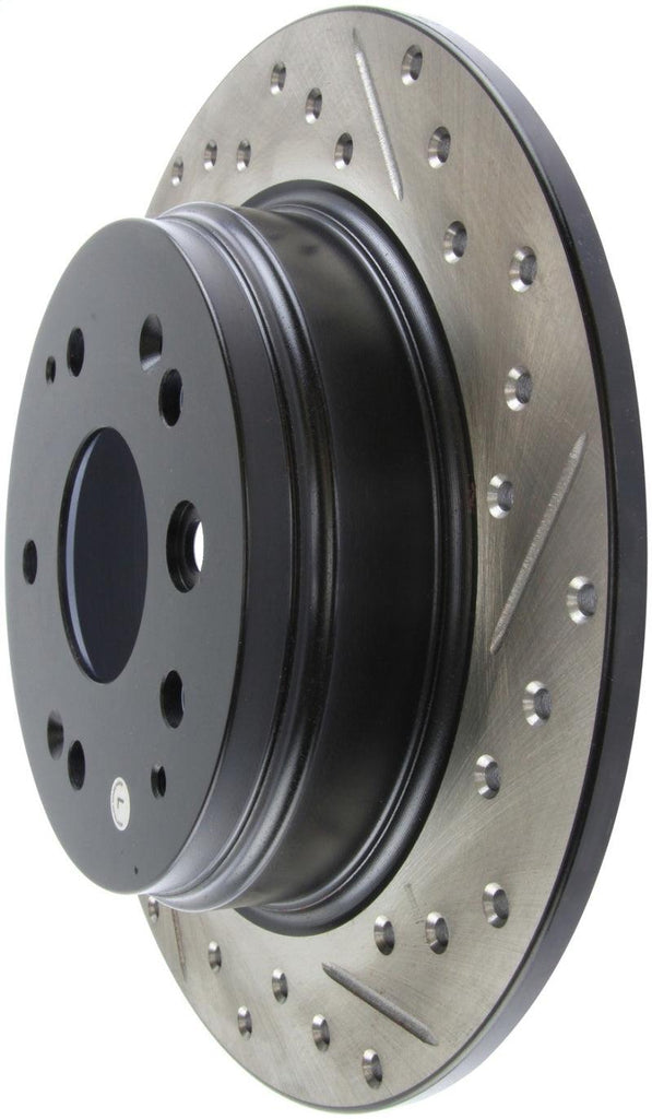 StopTech 04-08 Acura TL / 03-09 honda Element Slotted & Drilled Left Rear Rotor - Corvette Realm