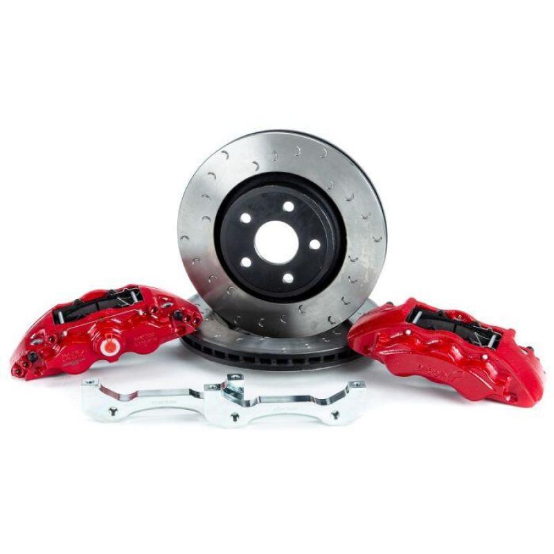 Alcon 2018+ Jeep JL 350x32mm Rotors 6-Piston Red Calipers Front Brake Upgrade Kit - Corvette Realm