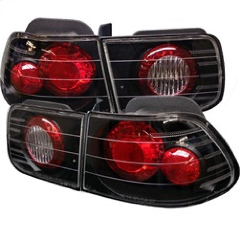 Spyder Honda Civic 96-00 2Dr Euro Style Tail Lights Black ALT-YD-HC96-2D-BK - Corvette Realm