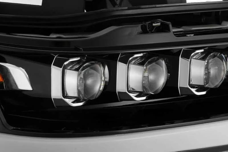 AlphaRex 19-20 Ram 1500HD NOVA LED Proj Headlights Plank Style Gloss Blk w/Activ Lght/Seq Signal/DRL - Corvette Realm