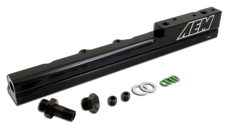 AEM 99-00 Honda Civic Si Black Fuel Rail - Corvette Realm