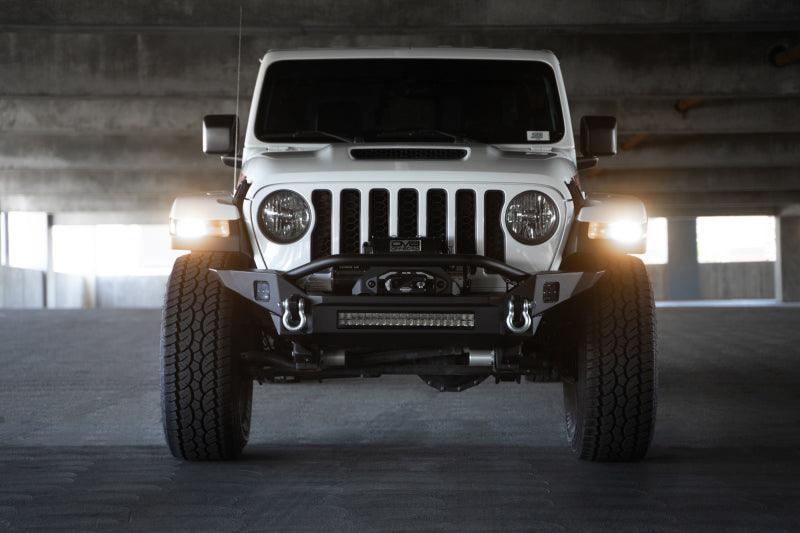 DV8 Offroad 18-23 Jeep Wrangler JL / 20-23 Jeep Gladiator JT FS-7 Mid-Width Winch Front Bumper - Corvette Realm