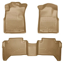 Load image into Gallery viewer, Husky Liners 05-13 Toyota Tacoma WeatherBeater Combo Tan Floor Liners - Corvette Realm