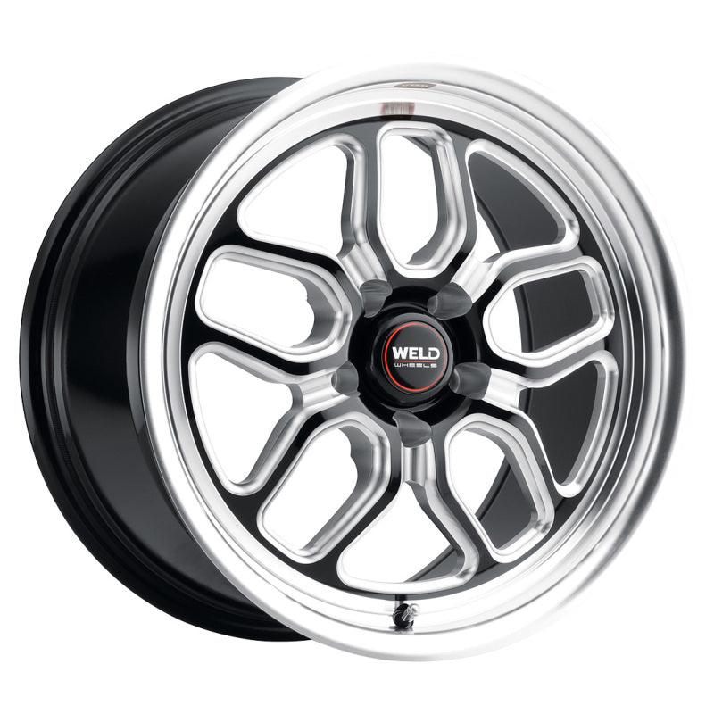 Weld S107 17X11 Laguna 5X127 ET-44 BS4.25 Gloss Black MIL Dia 78.1 - Corvette Realm