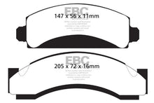 Load image into Gallery viewer, EBC 74-80 Chevrolet C30 (JB8) Yellowstuff Front Brake Pads - Corvette Realm