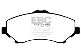 EBC 08-11 Chrysler Town & Country 3.3 Yellowstuff Front Brake Pads - Corvette Realm