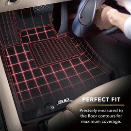 3D MAXpider 08-11 Subaru Impreza / WRX / 08-14 Impreza WRX STI Kagu 1st Row Floormats - Black - Corvette Realm