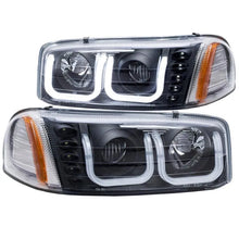 Load image into Gallery viewer, ANZO 1999-2006 Gmc Sierra 1500 Projector Headlights w/ U-Bar Black - Corvette Realm