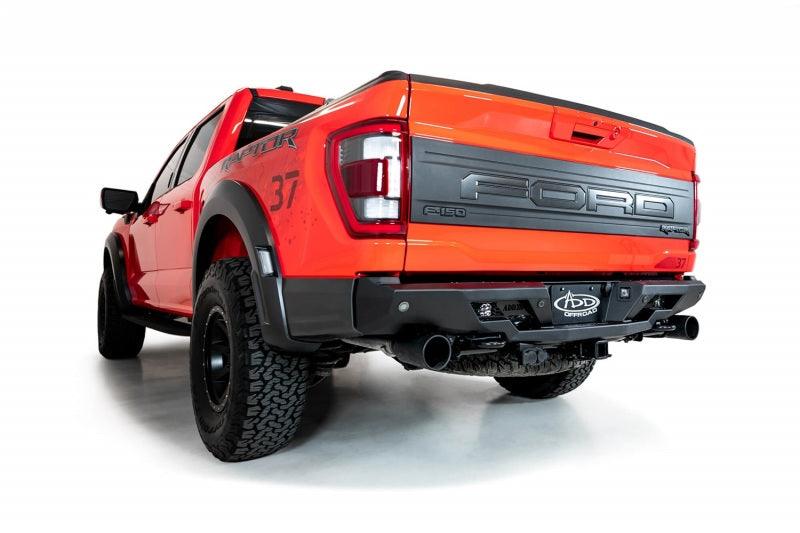 Addictive Desert Designs 2022+ Ford Raptor Stealth Fighter R Bumper w/ 2 Cube Lights - Hammer Black - Corvette Realm