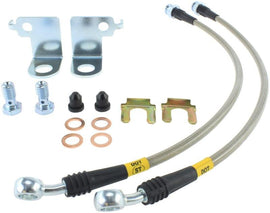 StopTech Stainless Steel Front Brake Lines 2015 Ford Mustang Base/V6/GT w/ 320mm & 352mm Front Discs - Corvette Realm
