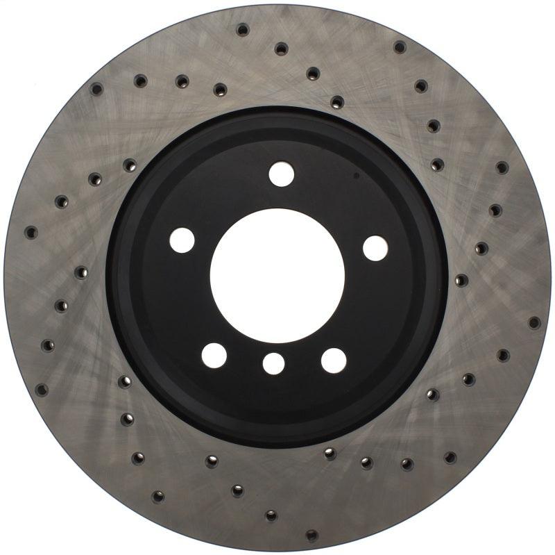 StopTech 07-10 BMW 335i Cross Drilled Left Front Rotor - Corvette Realm