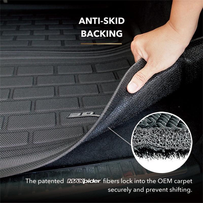 3D MAXpider 20-23 Tesla Model Y 2nd Row Seatback Protector Kagu Cargo Liner - Black - Corvette Realm