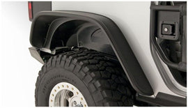 Bushwacker 07-18 Jeep Wrangler Flat Style Flares 2pc Fits 2-Door Sport Utility Only - Black - Corvette Realm