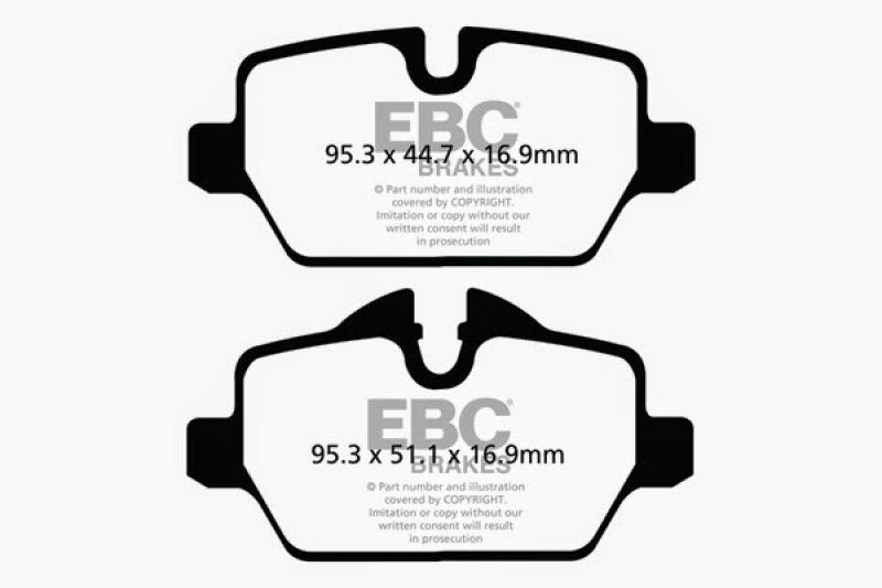 EBC 10+ Mini Countryman 1.6 Cooper Redstuff Rear Brake Pads - Corvette Realm