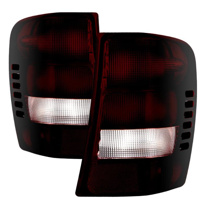 Xtune Jeep Grand Cherokee 1999-2002 OEM Style Tail Lights Red Smoked ALT-JH-JGC99-OE-RSM - Corvette Realm