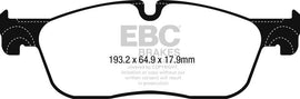 EBC 2016+ Jaguar F-Pace 2.0L TD (180) Redstuff Front Brake Pads - Corvette Realm