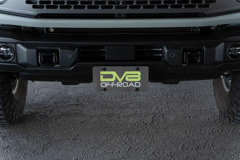 DV8 Offroad 21-23 Ford Bronco Capable Bumper Front License Plate Mount - Corvette Realm