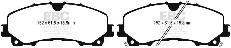 EBC 13+ Infiniti Q50 3.7 Yellowstuff Front Brake Pads - Corvette Realm