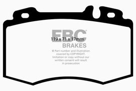 EBC 02-04 Mercedes-Benz C32 AMG (W203) 3.2 Supercharged Yellowstuff Front Brake Pads - Corvette Realm