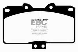 EBC 91-93 Dodge Stealth 3.0 4WD Redstuff Front Brake Pads - Corvette Realm