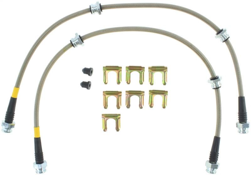 StopTech 2/89-96 Nissan 300ZX / 6/89-96 300ZX Turbo Stainless Steel Front Brake Lines - Corvette Realm