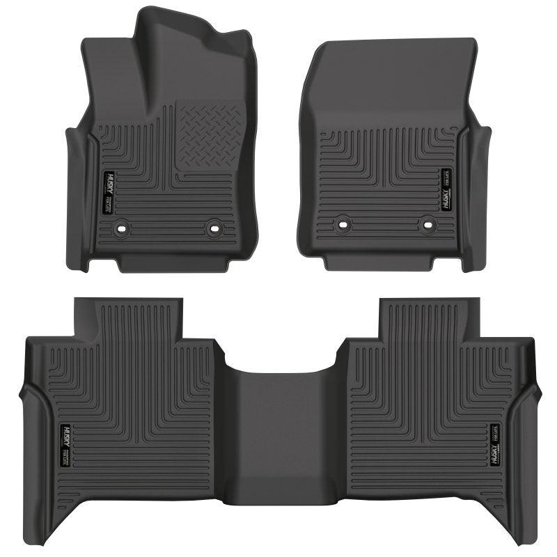 Husky Liners 2022 Toyota Tundra WeatherBeater CC CrewMax Front & 2nd Seat Floor Liner - Blk - Corvette Realm