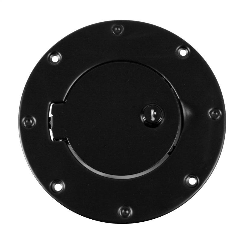 Rugged Ridge 97-06 Jeep Wrangler TJ Black Locking Gas Cap Door - Corvette Realm