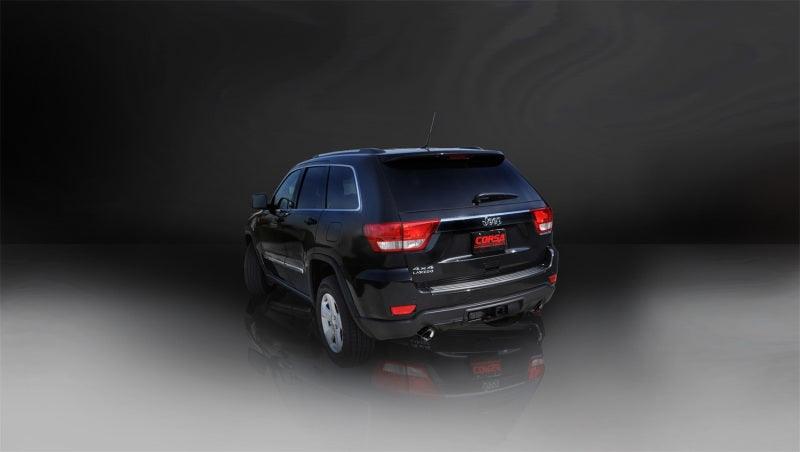 Corsa 15-16 Jeep Grand Cherokee Black 2.5in Dual Rear Exit Cat-Back Exhaust - Corvette Realm