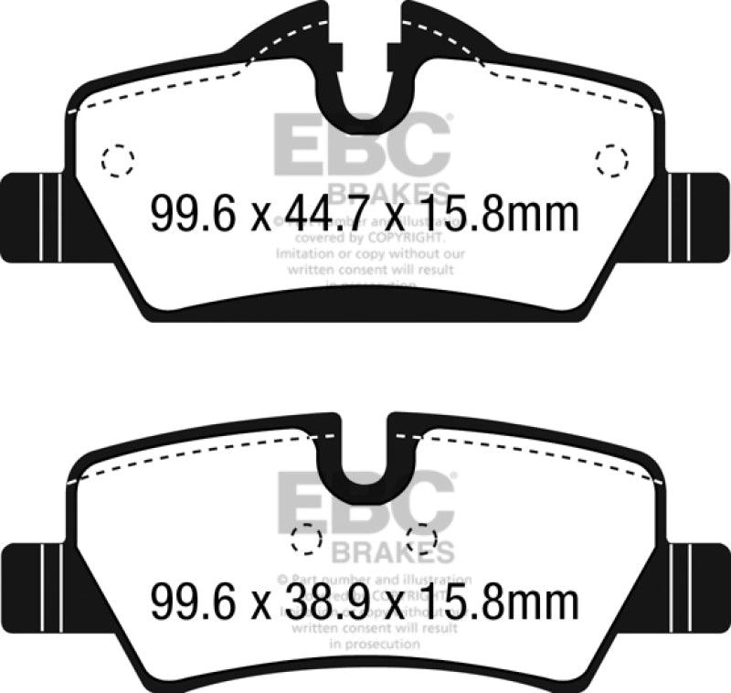 EBC 14+ Mini Hardtop 1.5 Turbo Cooper Yellowstuff Rear Brake Pads - Corvette Realm
