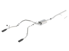 Borla 14-19 Silverado / Sierra 1500 Cat-Back S-Type Exhaust 2.75in Into Dual 2.25in Out 4in Split Rear Exit-Black Chrome