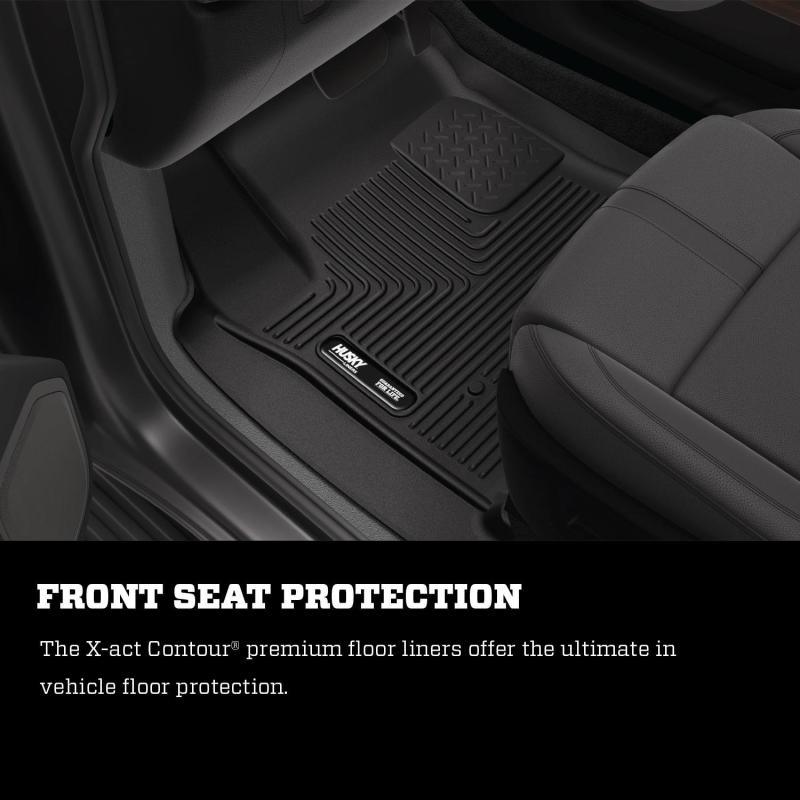 Husky Liners 07-12 GM Silverado/Tahoe/Suburban/Escalade X-Act Contour Black Floor Liners - Corvette Realm