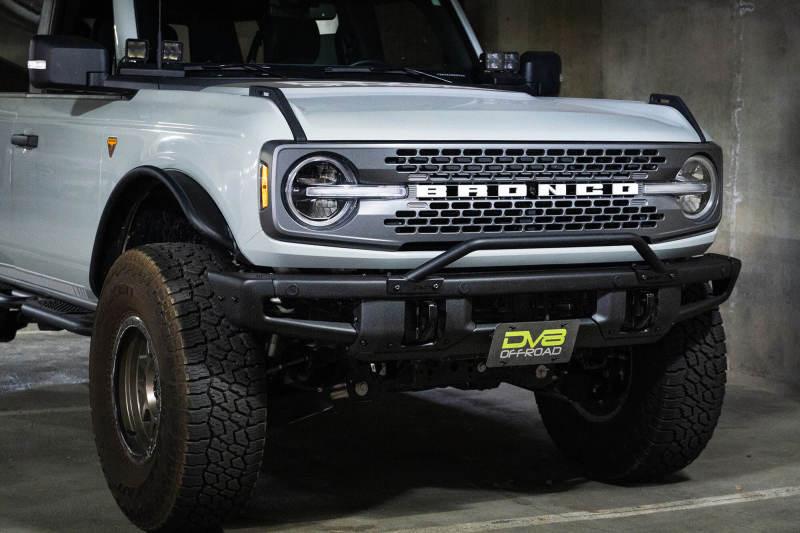 DV8 Offroad 21-22 Ford Bronco Factory Front Bumper Licence Relocation Bracket - Front - Corvette Realm