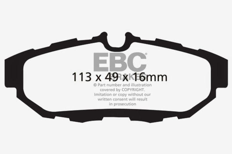 EBC 10-14 Ford Mustang 3.7 Yellowstuff Rear Brake Pads - Corvette Realm