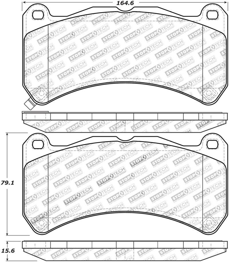 StopTech Performance 08-09 Lexus IS F Front Brake Pads - Corvette Realm