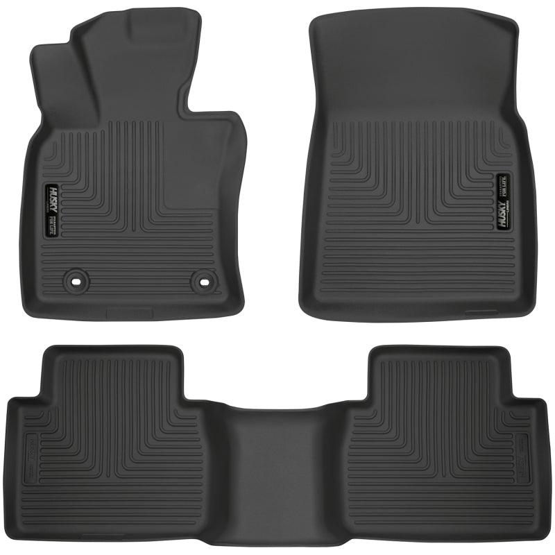 Husky Liners 2018 Toyota Camry Weatherbeater Black Front & 2nd Seat Floor Liners - Corvette Realm