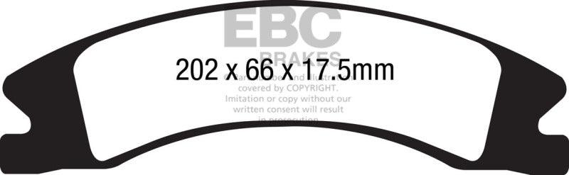 EBC 15+ Cadillac Escalade Ext/Esv 6.2 2WD Yellowstuff Front Brake Pads - Corvette Realm