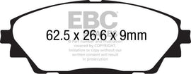 EBC 14+ Mazda 3 2.0 (Japan Build) Redstuff Front Brake Pads - Corvette Realm