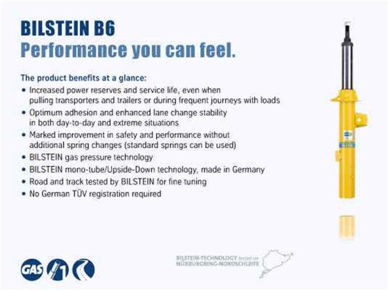 Bilstein B6 (HD) 2015 Audi A3 Quattro/ VW GTI S Rear 36mm Monotube Shock - Corvette Realm