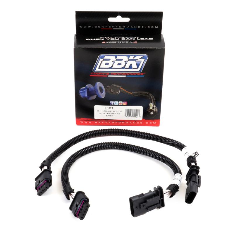 BBK 18-20 Ford Mustang GT O2 Sensor Wire Harness Extensions 16in (Pair) - Corvette Realm