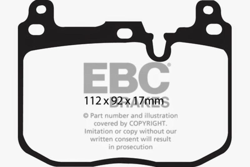 EBC 14+ BMW M3 3.0 Twin Turbo (F80) Redstuff Front Brake Pads - Corvette Realm