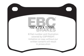 EBC 08+ Lexus IS-F 5.0 Yellowstuff Rear Brake Pads - Corvette Realm