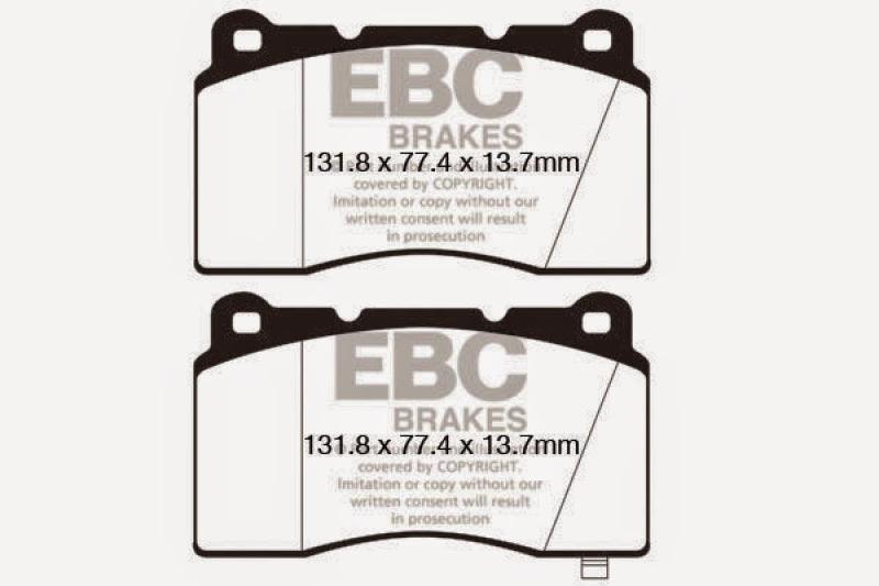 EBC 09+ Hyundai Genesis Coupe 2.0 Turbo (Brembo) Yellowstuff Front Brake Pads - Corvette Realm