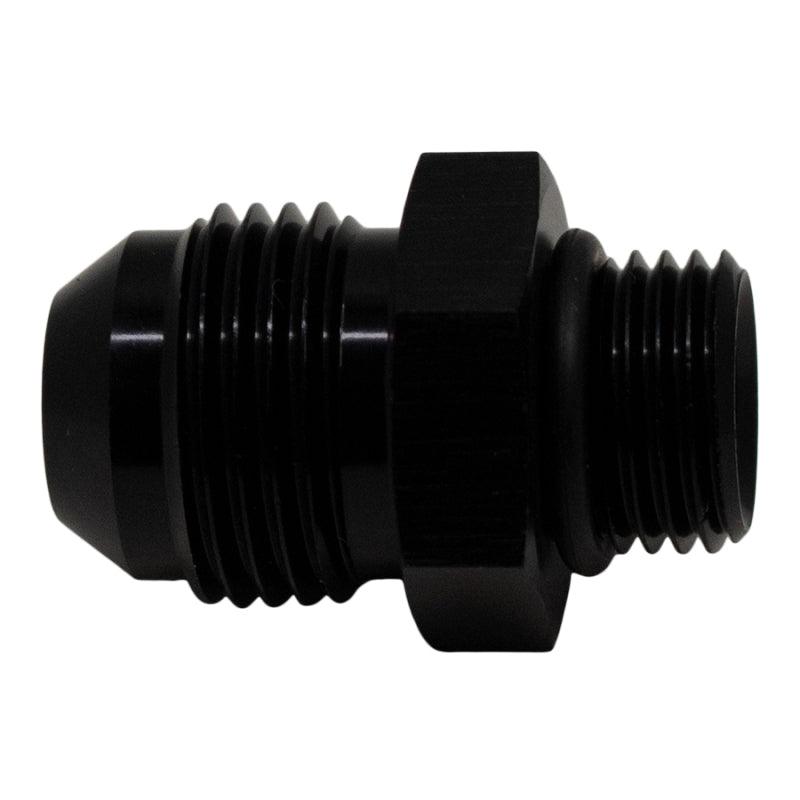 DeatschWerks 6AN ORB Male to 8AN Male Flare Adapter (Incl O-Ring) - Anodized Matte Black - Corvette Realm