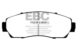 EBC 07-09 Acura RDX 2.3 Turbo Redstuff Front Brake Pads - Corvette Realm