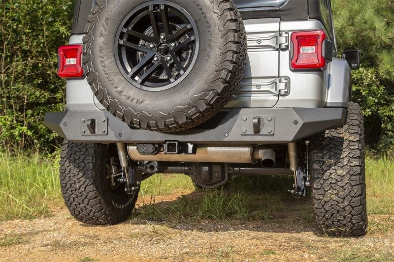 Rugged Ridge Spartan Rear Bumper Full Width 18-20 Jeep Wrangler JL - Corvette Realm