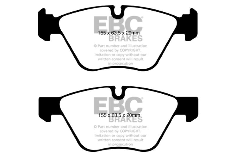 EBC 08-10 BMW 128 3.0 Yellowstuff Front Brake Pads - Corvette Realm