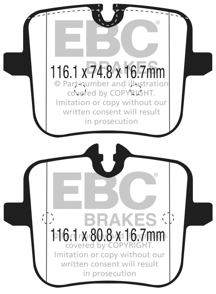 EBC 2018+ BMW M5 4.4TT (F90) Yellowstuff Rear Brake Pads - Corvette Realm