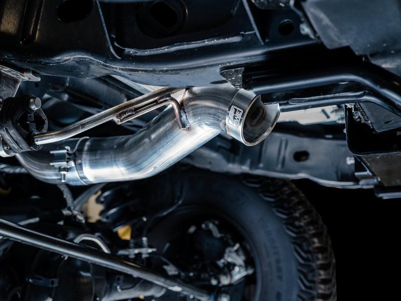 AWE Tuning 2021+ Ford Bronco 0FG Exhaust (No Tips) w/ Bash Guard - Corvette Realm