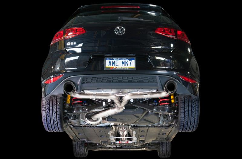 AWE Tuning VW MK7 GTI Touring Edition Exhaust - Diamond Black Tips - Corvette Realm